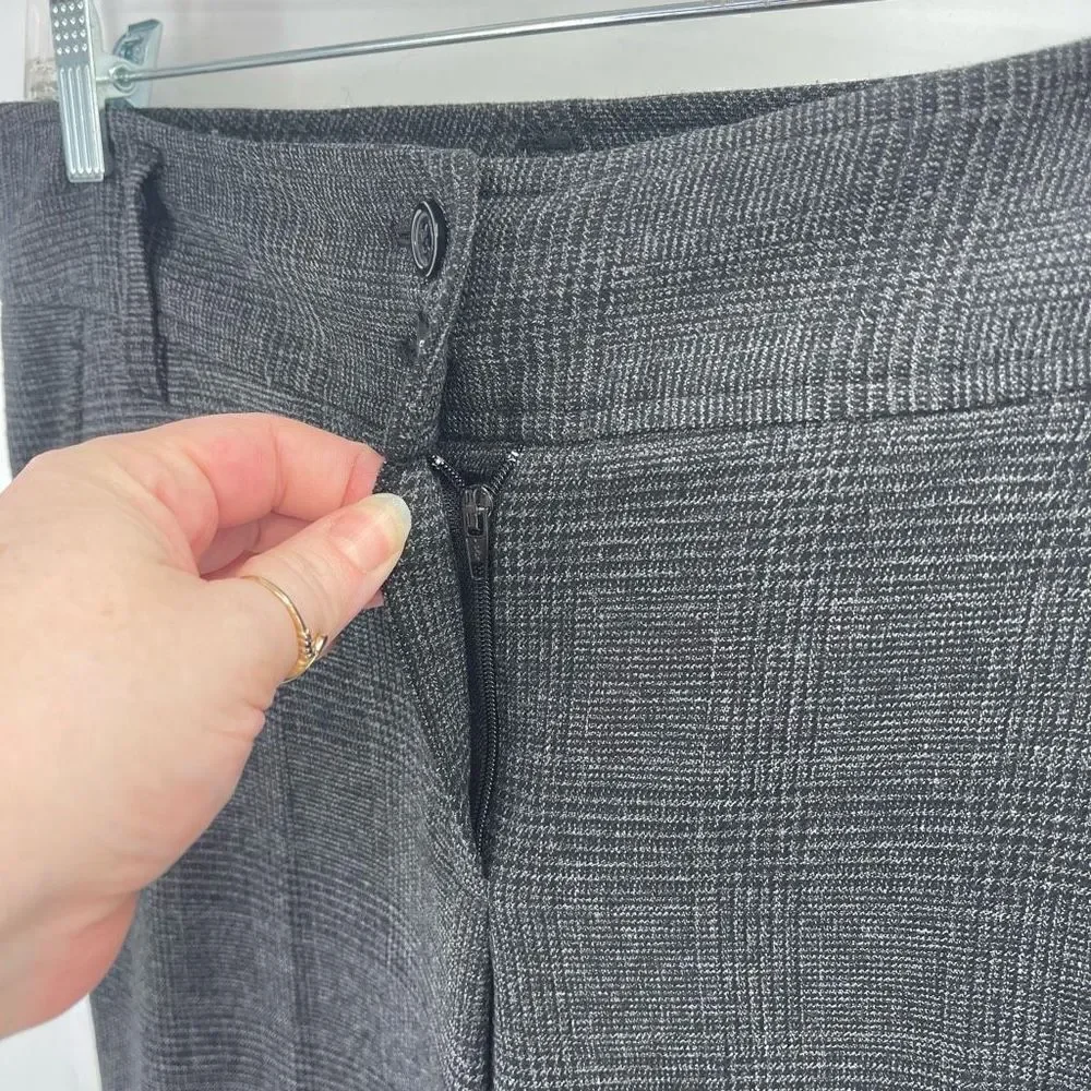 Michael Kors Women's High-waist Plaid Straight Leg Dress Pants Size 6